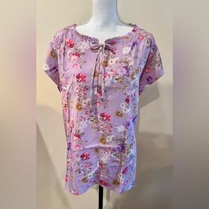 Buffalo David Bitton Lavender Floral Blouse